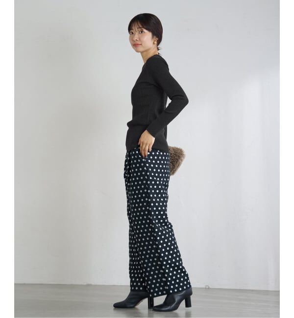 IENA「EXメリノリブ クルーネックプルオーバー」|ニット・セーター|