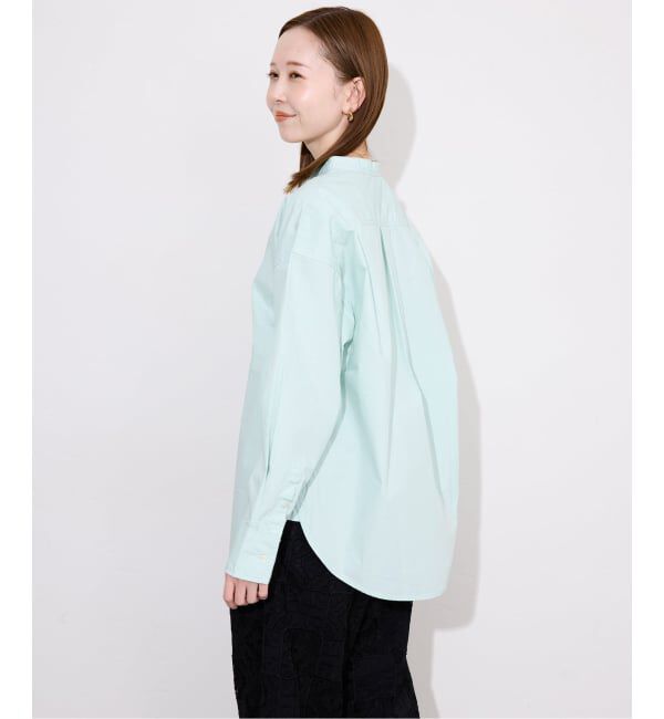 SLOBE IENA「《追加2予約》ROYAL NAVY/ロイヤルネイビー SLOBE別注 バンドカラーシャツ」|シャツ・ブラウス|