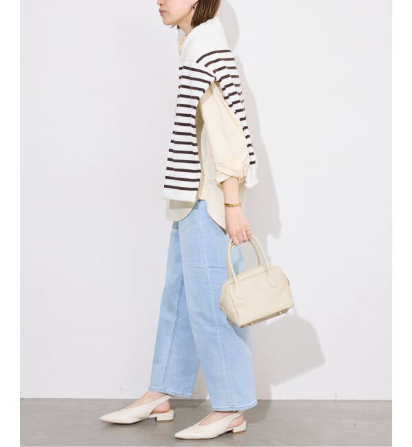 SLOBE IENA「《追加2予約》ROYAL NAVY/ロイヤルネイビー SLOBE別注 バンドカラーシャツ」|シャツ・ブラウス|