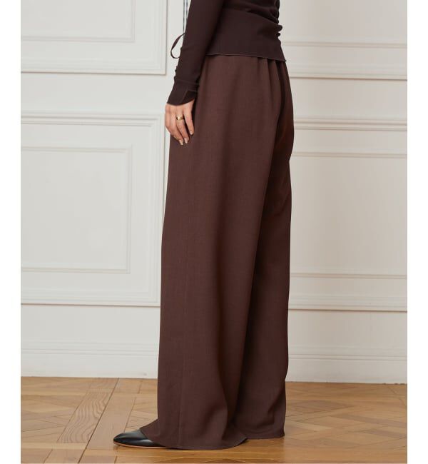 IENA LA BOUCLE「《追加予約》IENA LA BOUCLE ポリエステルトロイージーパンツ」|その他|