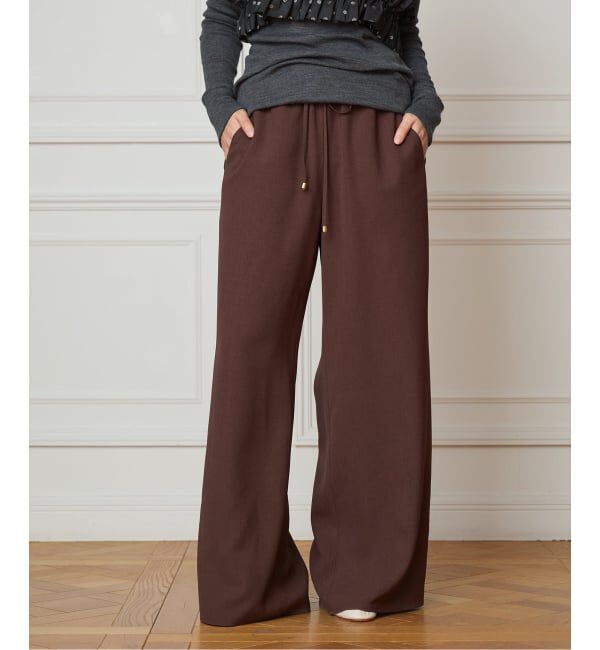 IENA LA BOUCLE「《追加予約》IENA LA BOUCLE ポリエステルトロイージーパンツ」|その他|