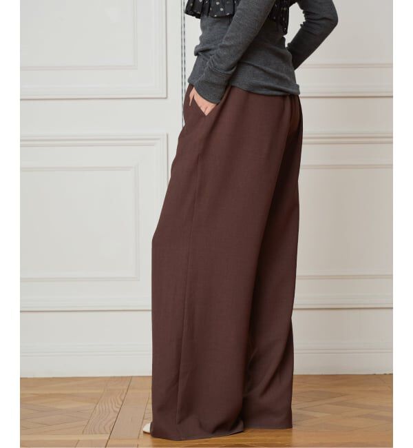 IENA LA BOUCLE「《追加予約》IENA LA BOUCLE ポリエステルトロイージーパンツ」|その他|