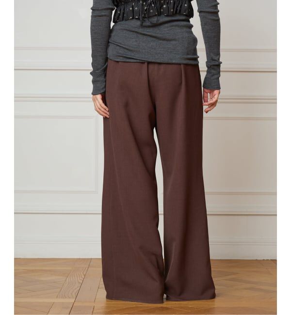 IENA LA BOUCLE「《追加予約》IENA LA BOUCLE ポリエステルトロイージーパンツ」|その他|