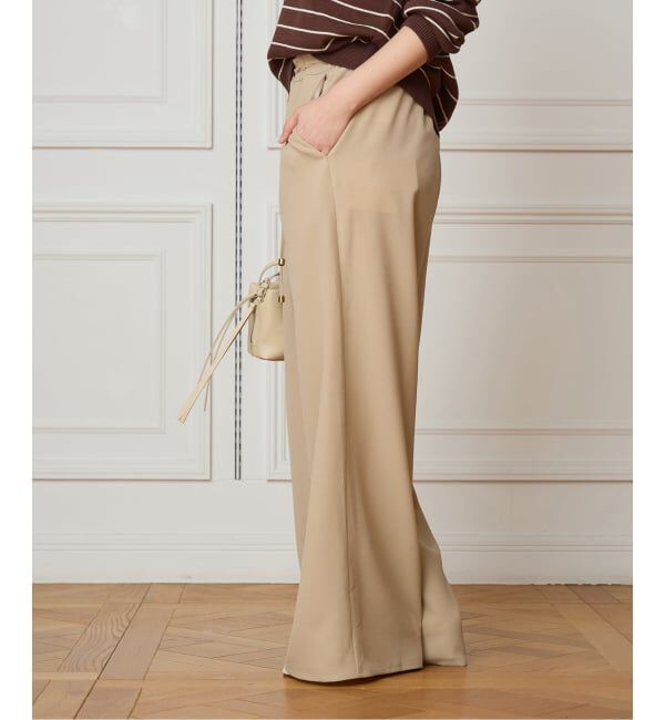 IENA LA BOUCLE「《追加予約》IENA LA BOUCLE ポリエステルトロイージーパンツ」|その他|