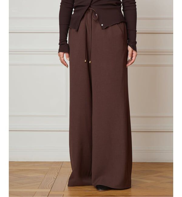 IENA LA BOUCLE「《追加予約》IENA LA BOUCLE ポリエステルトロイージーパンツ」|その他|