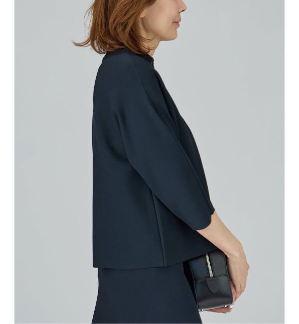 VERMEIL par iena「《予約》Room no.8 BLACK ルームエイト ブラック Needleレースカラーニット BR8KN-287」|ニット・セーター|