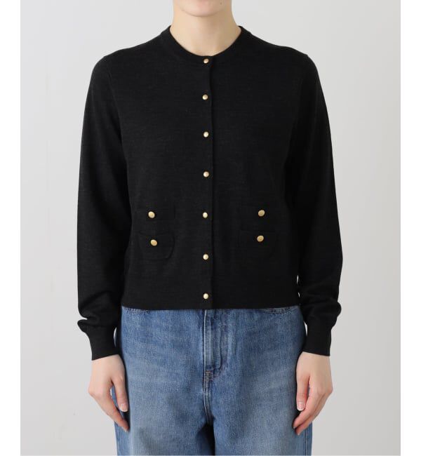 IENA「VICTORIAクルーカーディガン」|カーディガン|ブラック A