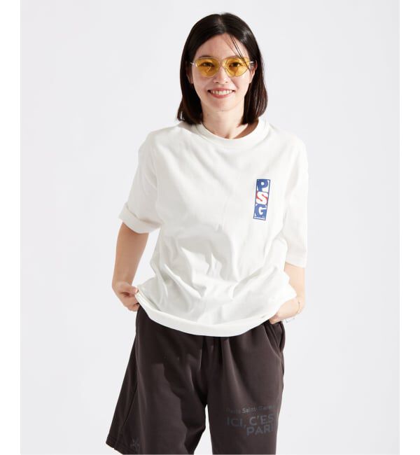 Paris Saint-Germain「【Paris Saint-Germain】バーティカル ロゴプリント Tシャツ」|Tシャツ・カットソー|