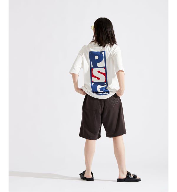 Paris Saint-Germain「【Paris Saint-Germain】バーティカル ロゴプリント Tシャツ」|Tシャツ・カットソー|