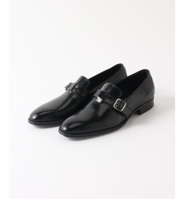 EDIFICE「Enzo Bonafe (エンツォ ボナフェ) 別注 シングル モンクストラップ シューズ」|スリッポン|ブラック