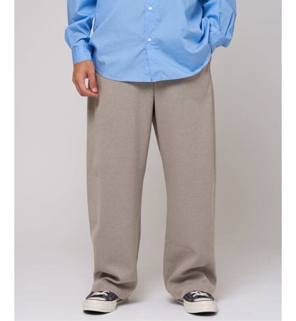 EDIFICE「トップ ツイル 3D フィット パンツ」|スラックス|ベージュ A