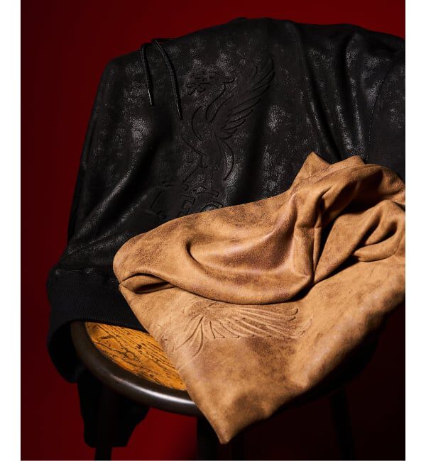 Liverpool FC「【Liverpool FC / リバプール FC】Fake Leather Emboss Hoodie」|パーカー|