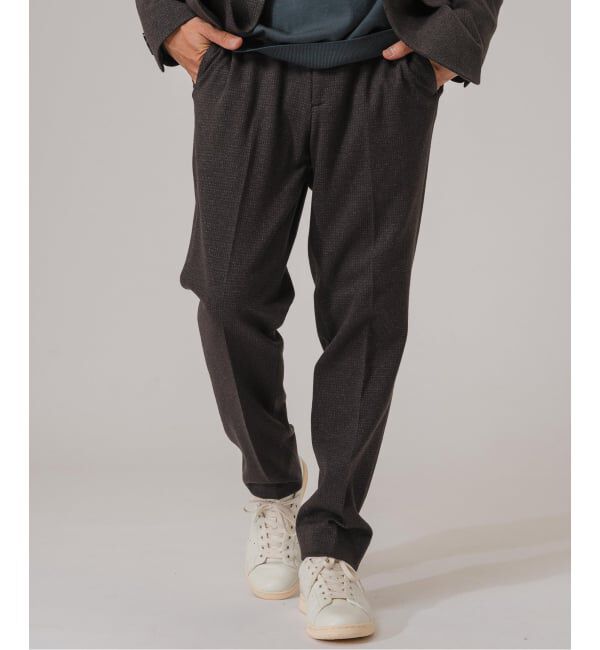 EDIFICE「コットン/ウール ジャージー イージースラックス【セットアップ着用可】」|スラックス|グレー