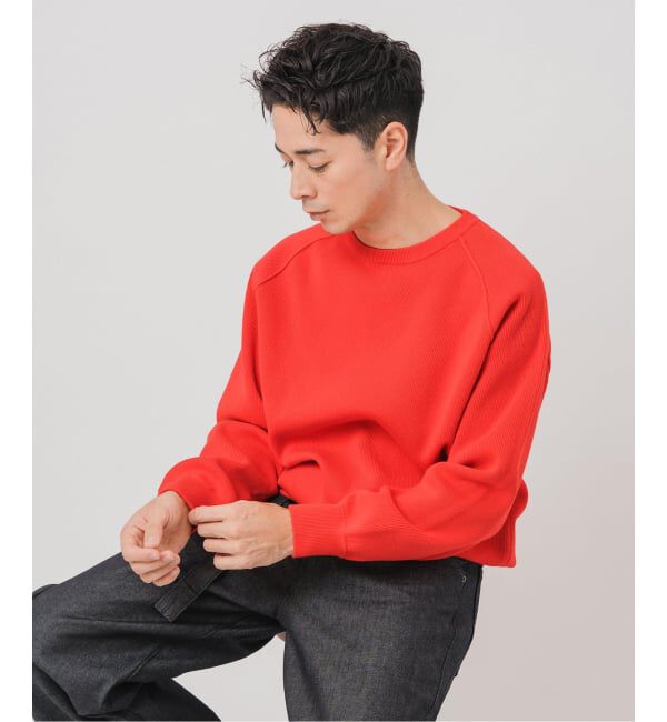 EDIFICE「《予約》PLATING ワッフル クルーネックニット」|ニット・セーター|