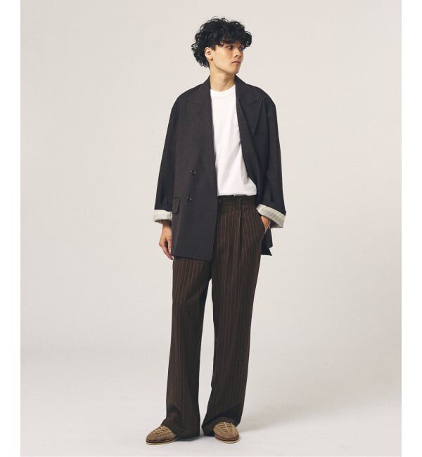 417 EDIFICE「TRツイル ワイドイージーパンツ」|スラックス|