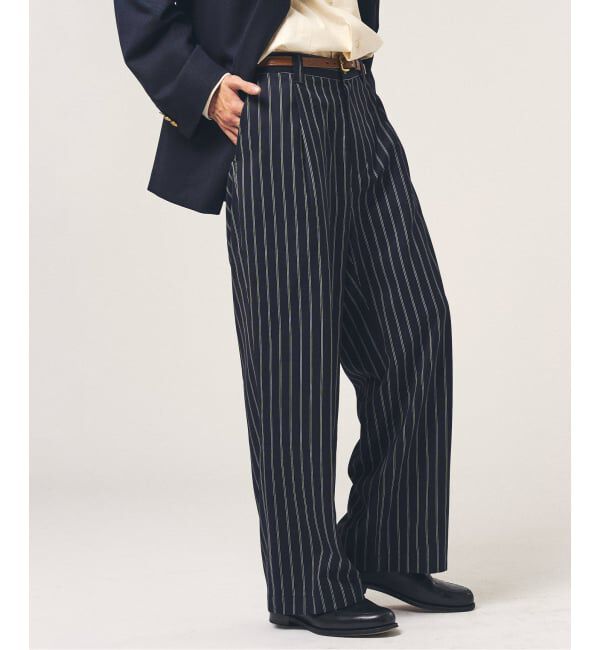 417 EDIFICE「TRツイル ワイドイージーパンツ」|スラックス|