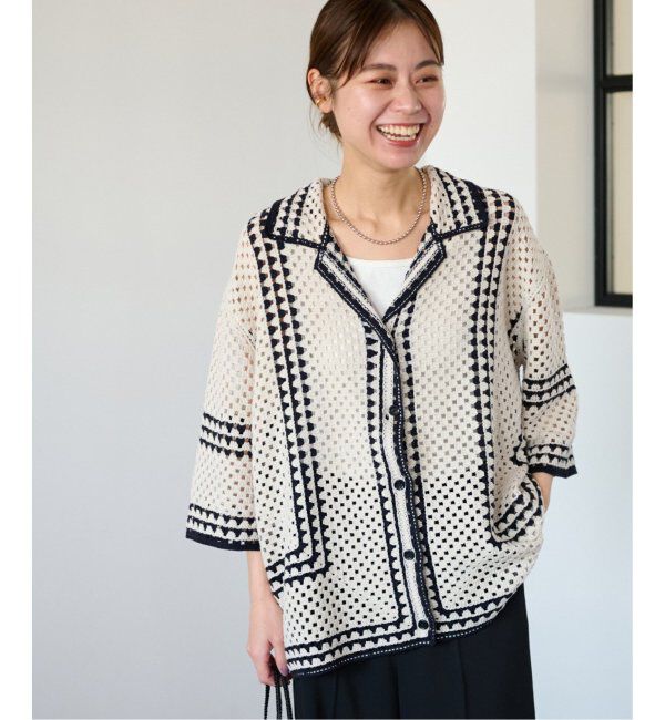 JOURNAL STANDARD relume「《追加》クロシェラインシャツカーディガン」|カーディガン|