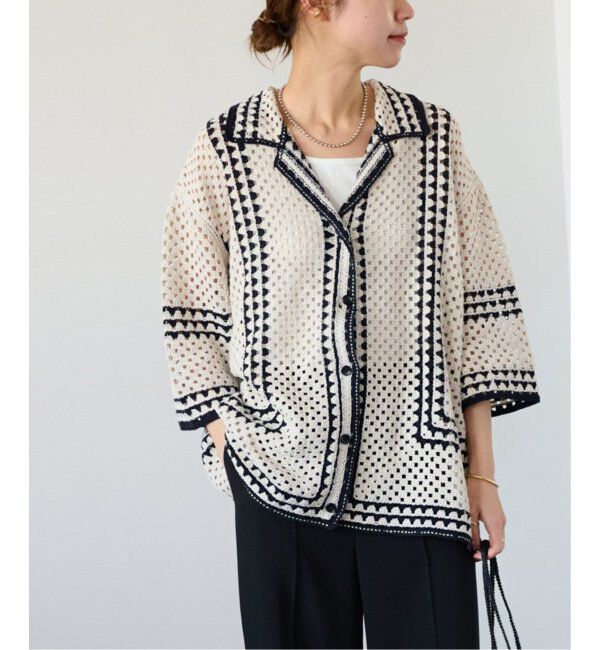 JOURNAL STANDARD relume「《追加》クロシェラインシャツカーディガン」|カーディガン|