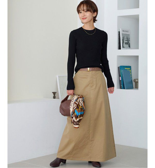 JOURNAL STANDARD relume「ウォッシャブルレーヨンリブクルーネックプルオーバー」|ニット・セーター|