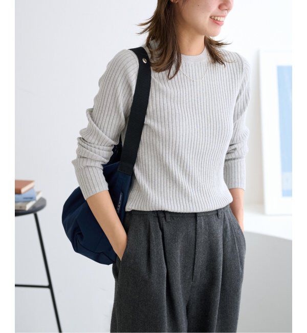 JOURNAL STANDARD relume「ウォッシャブルレーヨンリブクルーネックプルオーバー」|ニット・セーター|