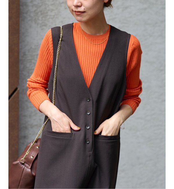 JOURNAL STANDARD relume「ウォッシャブルレーヨンリブクルーネックプルオーバー」|ニット・セーター|