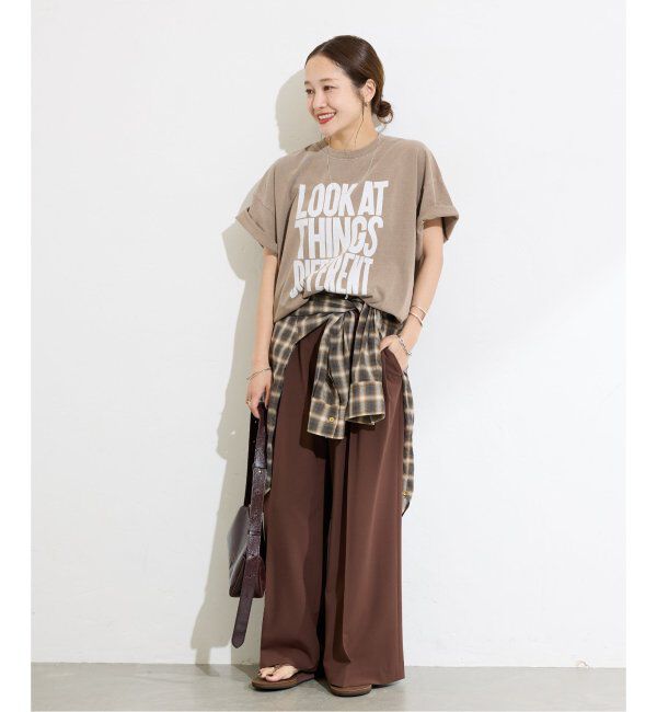 JOURNAL STANDARD「《追加2》ラウンドヘムピグメントTシャツ」|Tシャツ・カットソー|