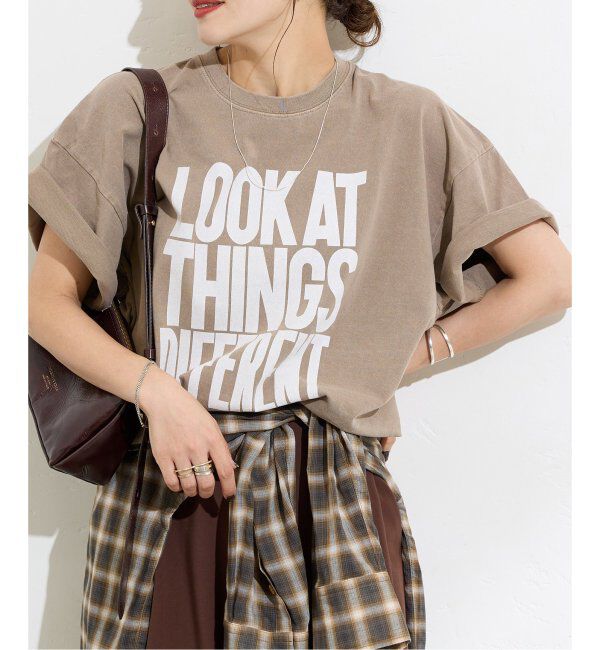 JOURNAL STANDARD「《追加2》ラウンドヘムピグメントTシャツ」|Tシャツ・カットソー|