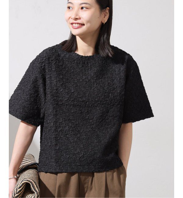 JOURNAL STANDARD「《WEB限定追加》シャーリングハーフスリーブTシャツ」|Tシャツ・カットソー|ブラック