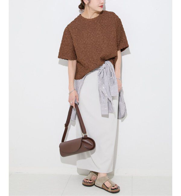 JOURNAL STANDARD「《WEB限定追加》シャーリングハーフスリーブTシャツ」|Tシャツ・カットソー|