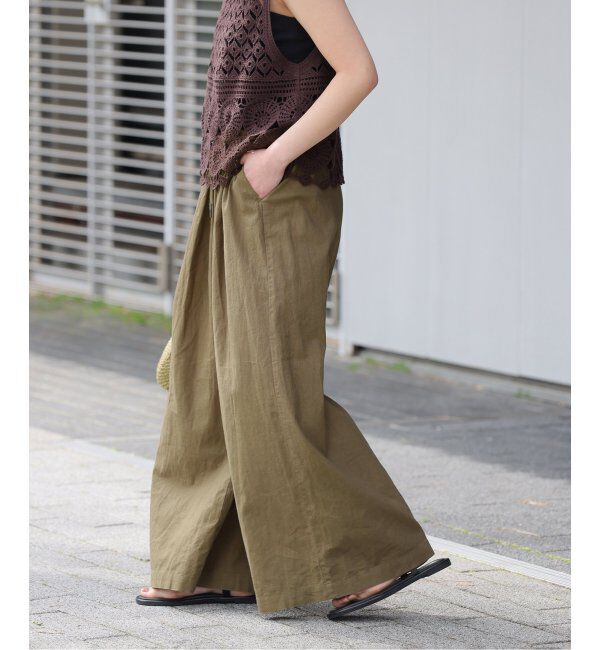 JOURNAL STANDARD relume「《追加2》リネンコットンワイドギャザーパンツ」|その他|