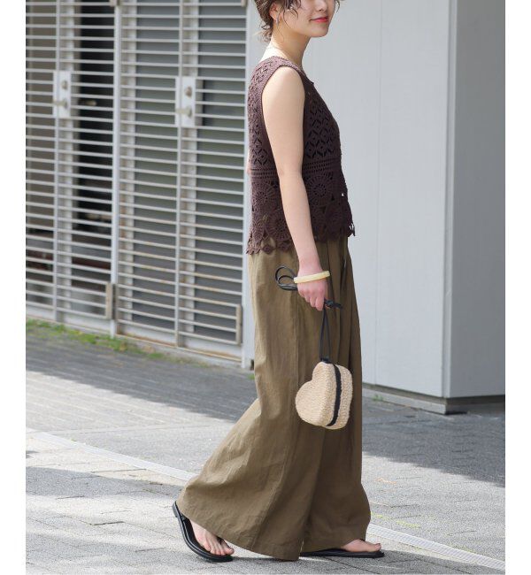 JOURNAL STANDARD relume「《追加2》リネンコットンワイドギャザーパンツ」|その他|