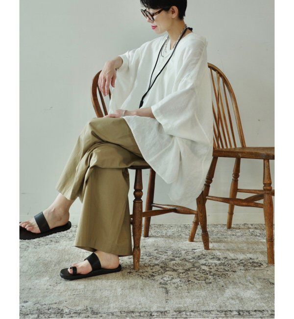 journal standard luxe「40リネンワッシャー Vスキッパーシャツ」|シャツ・ブラウス|