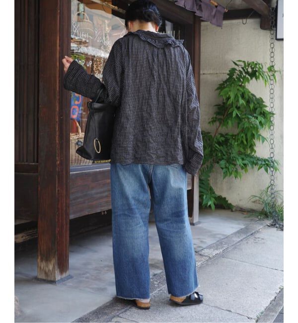 journal standard luxe「《追加》シャーリングローン フリルブラウス」|シャツ・ブラウス|