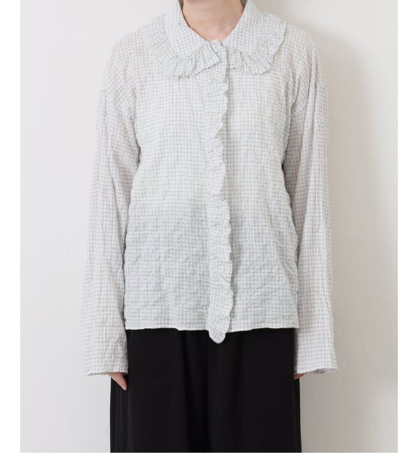 journal standard luxe「《追加》シャーリングローン フリルブラウス」|シャツ・ブラウス|