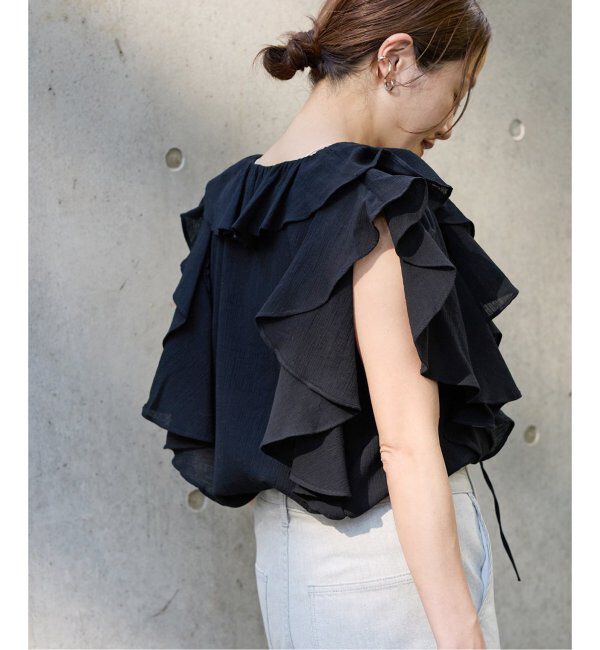JOURNAL STANDARD「ラッフルカラーコットンボイルブラウス」|シャツ・ブラウス|
