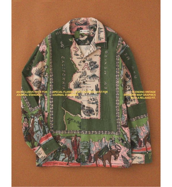 JOURNAL STANDARD「BINDU / ビンドゥー 別注 フランネル パターン シャツ」|シャツ・ブラウス|グリーン