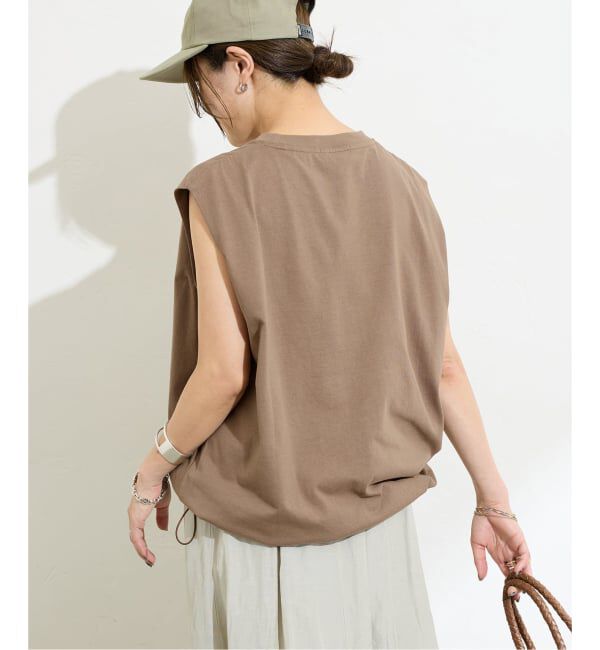 JOURNAL STANDARD「《追加2》シャーリングノースリーブＴシャツ」|Tシャツ・カットソー|