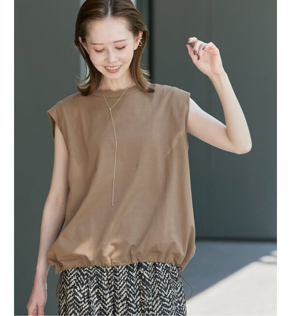 JOURNAL STANDARD「《追加2》シャーリングノースリーブＴシャツ」|Tシャツ・カットソー|ブラウン B