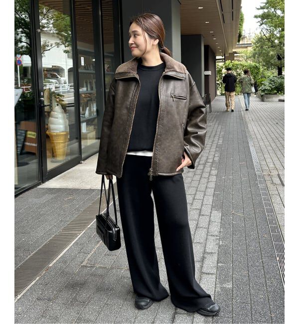 WEB限定追加》フェイクレザーボアブルゾン（JOURNAL STANDARD