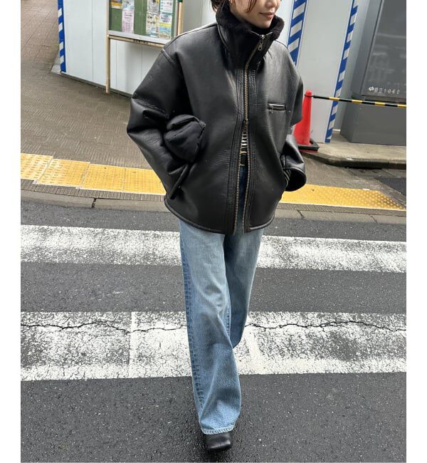 WEB限定追加》フェイクレザーボアブルゾン（JOURNAL STANDARD