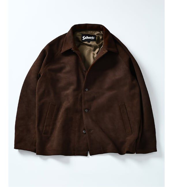JOURNAL STANDARD「Schott / ショット 別注 スエード カバーオール」|ライダースジャケット|ブラウン