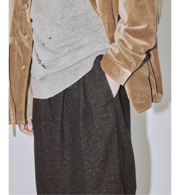 J.S.Homestead「J.S.Homestead / ペイズリー ジャガード エアクルー パンツ」|スラックス|