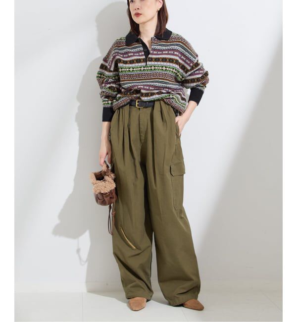 journal standard L'essage「【INSCRIRE /アンスクリア】Fairisle Polo Sweater：ニット」|ニット・セーター|