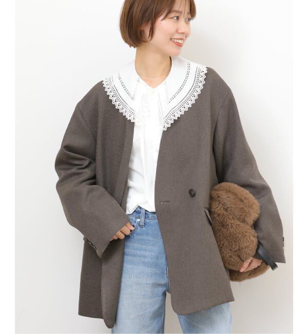 JOURNAL STANDARD relume「コットンビッグカラー付きギャザーブラウス」|シャツ・ブラウス|