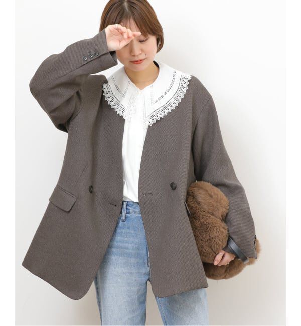 JOURNAL STANDARD relume「コットンビッグカラー付きギャザーブラウス」|シャツ・ブラウス|