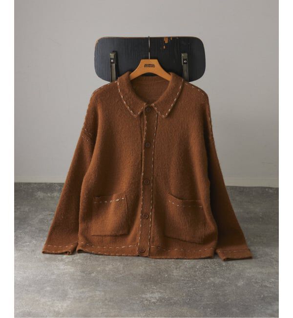 JOURNAL STANDARD「ハンド ステッチ ブラッシュド カーディガン」|カーディガン|マスタード