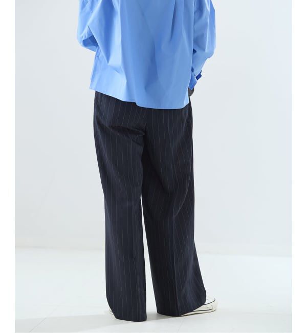 journal standard L'essage「《予約》NALYAストライプ/Doeskinワイドパンツ」|スラックス|