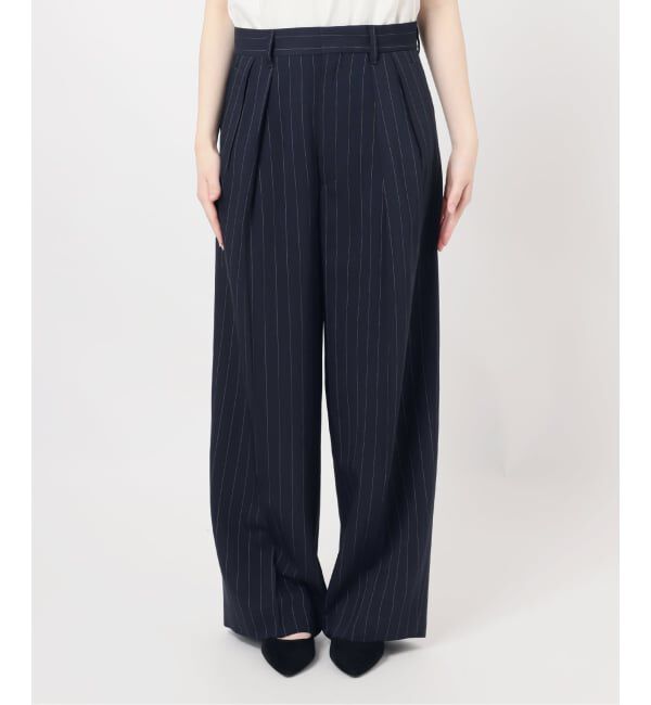journal standard L'essage「《予約》NALYAストライプ/Doeskinワイドパンツ」|スラックス|