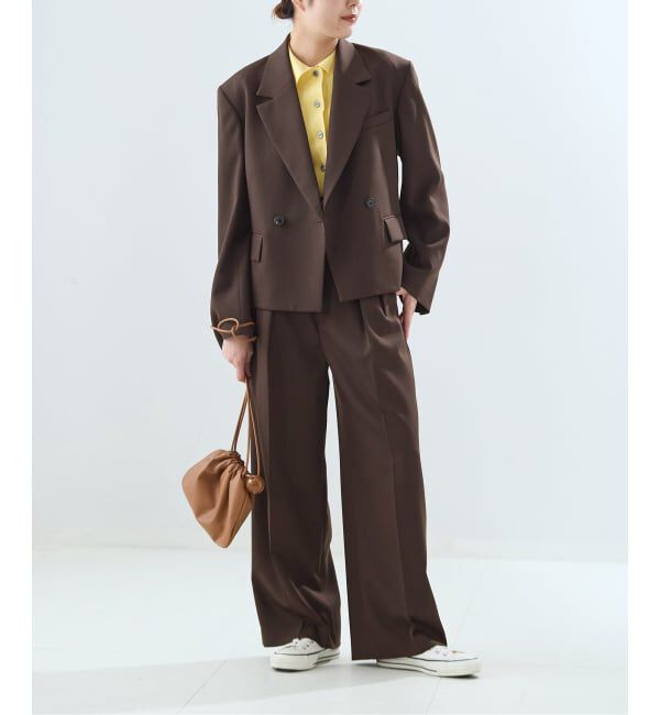 journal standard L'essage「《予約》NALYAストライプ/Doeskinワイドパンツ」|スラックス|