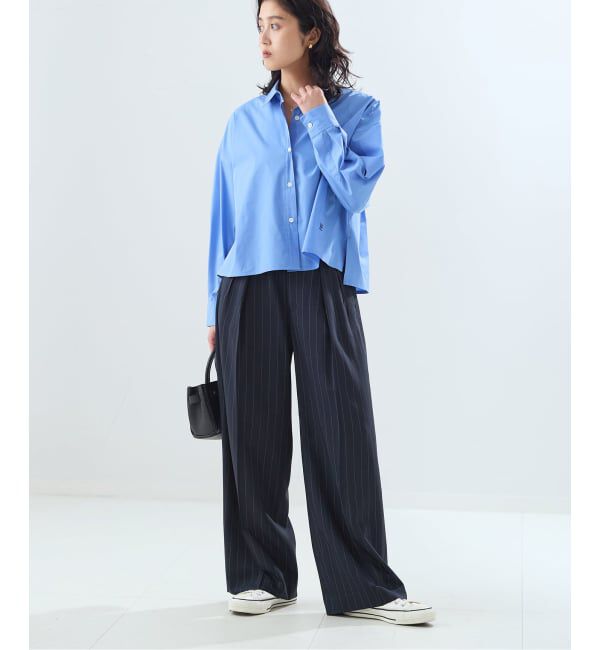 journal standard L'essage「《予約》NALYAストライプ/Doeskinワイドパンツ」|スラックス|